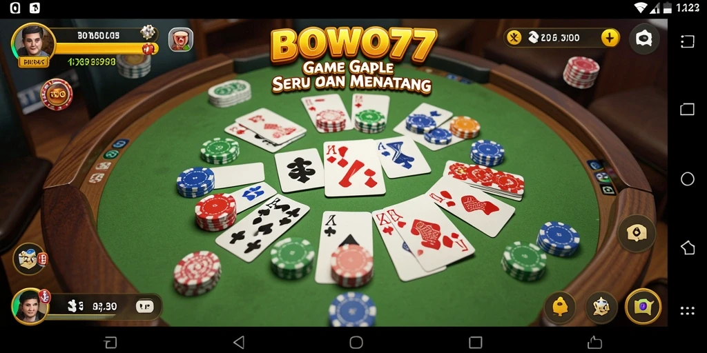Tampilan gameplay BOWO77 yang seru dan interaktif.