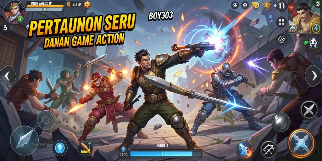 Tampilan aksi mendebarkan dalam permainan BOY303.