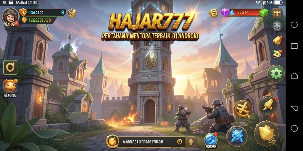 Menampilkan aksi seru Tower Defense di HAJAR777.