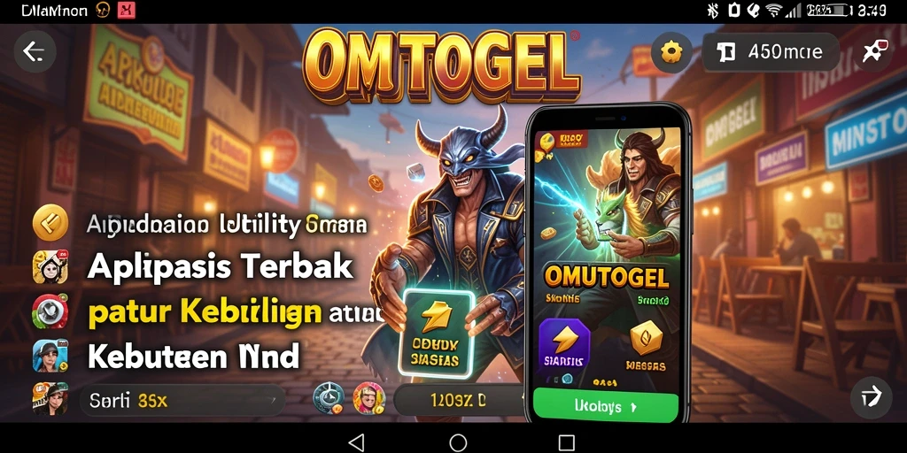 Tampilan utama OMUTOGEL dengan fitur-fitur Utility yang menarik.