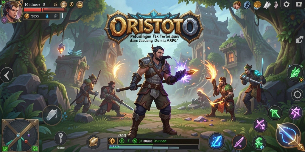 Tampilan gameplay ARPG yang dramatis dan mendalam dari ORISTOTO.