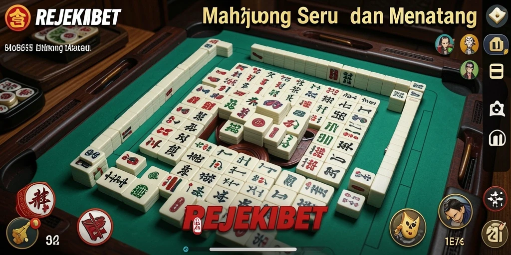 Tampilan gameplay <strong>REJEKIBET</strong> yang mendebarkan di dunia Mahjong.