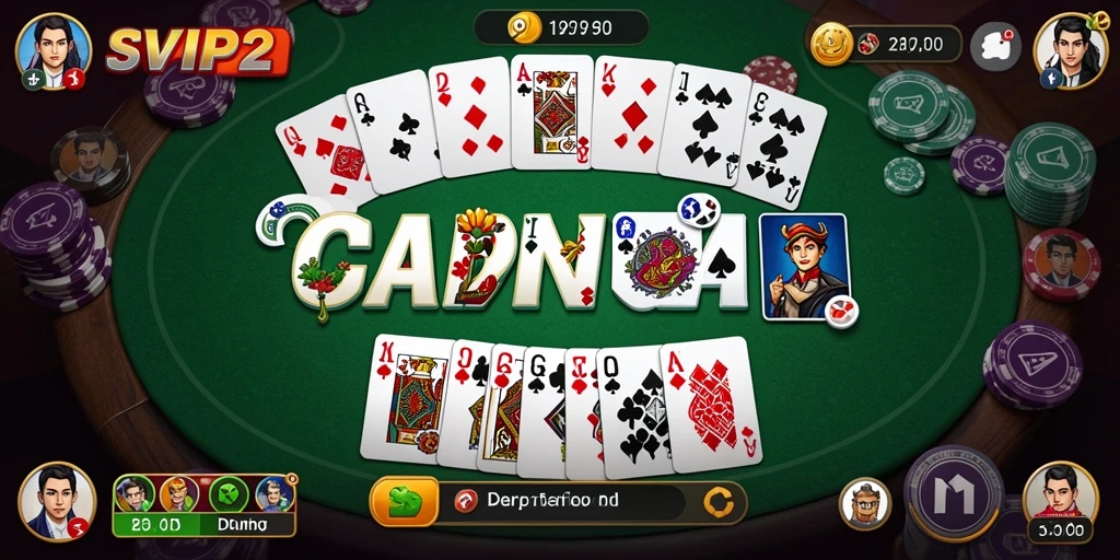 Screenshot gameplay SVIP2 menampilkan suasana seru permainan Domino.
