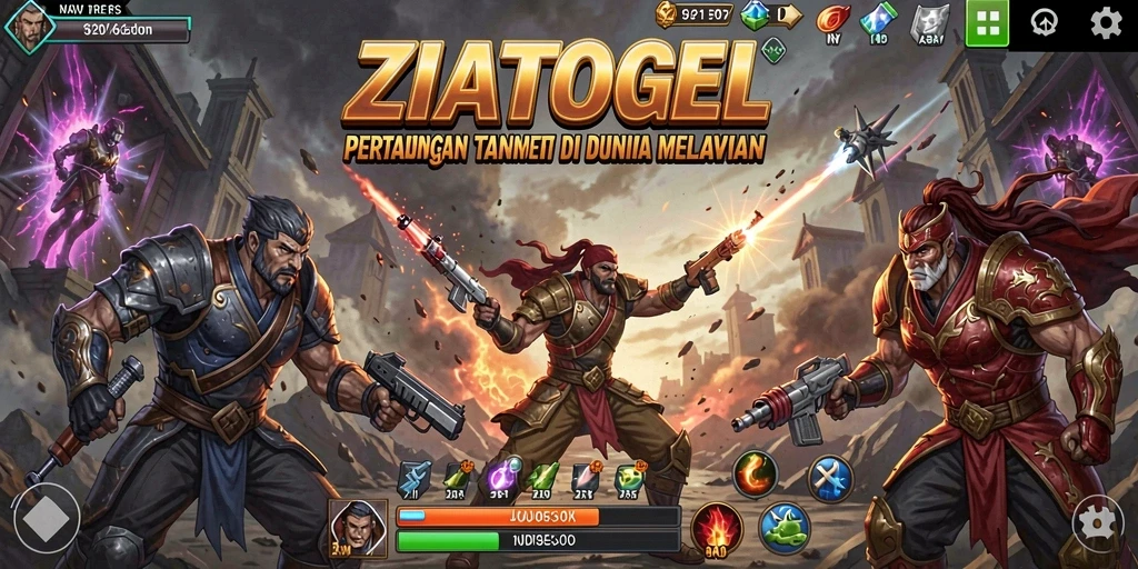 Tangkapan layar utama dari gameplay ZIATOGEL yang menampilkan aksi pertarungan seru.